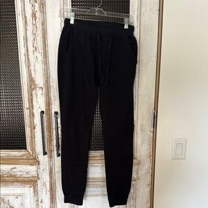 No. 6 Black Jogger Track Pants with Elastic Cuffs